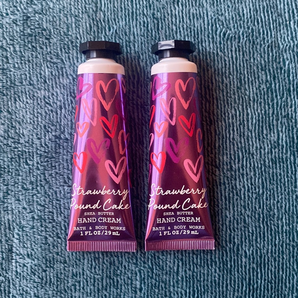 Bath & Body Works Strawberry Pound Cake Hand Creams (2)